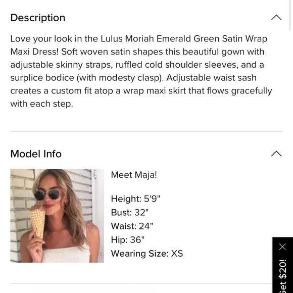 NWT Lulu’s Moriah Emerald Green Satin Wrap Maxi Dress - Picture 10 of 10